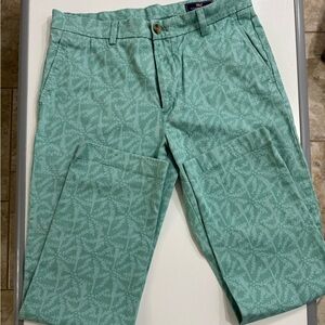 Vineyard Vines New preppy turquoise palm patterned men’s 32 chino breaker pant